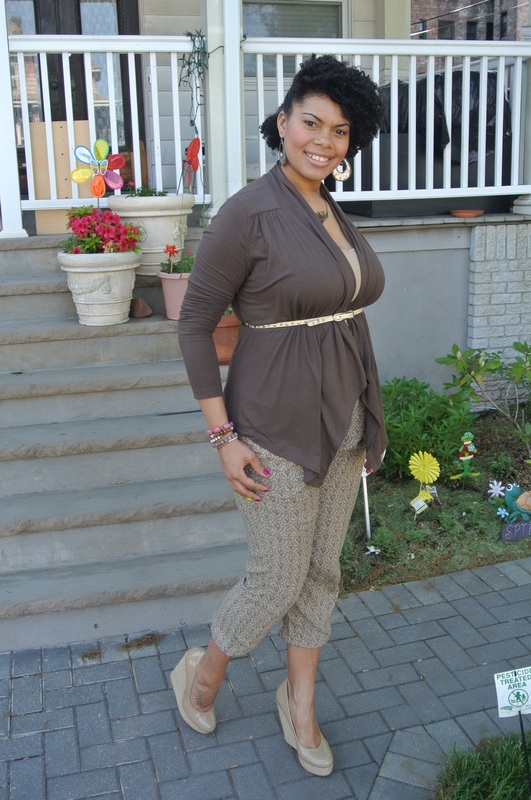 chica_fashion_alicia_gibbs Cascade Cardi + Printed Harem Pants For Mother's Day