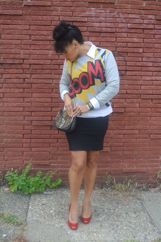 Alicia Gibbs Chica Fashion Phillip Lim for Target Boom Sweater + Pencil Skirt