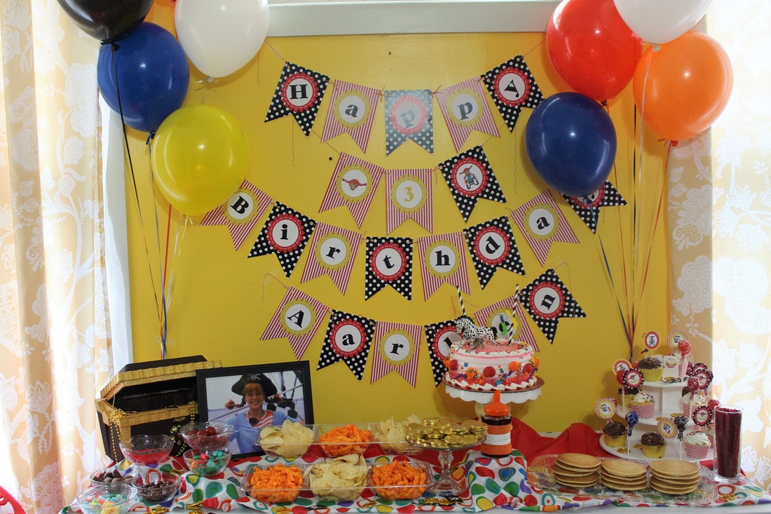 Aarlen's 3rd Birthday: Pippi Longstocking Party - Party Decor #chicafashionblog