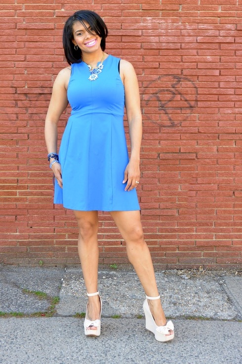 Alicia Gibbs: Chica Fashion: Mother's Day: Cobalt Blue Fit + Flare Dress