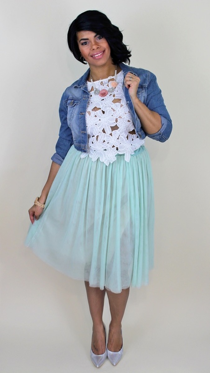 Alicia Gibbs: Easter Outfit Idea: Crochet Top + Tulle Skirt #ChicaFashionBlog