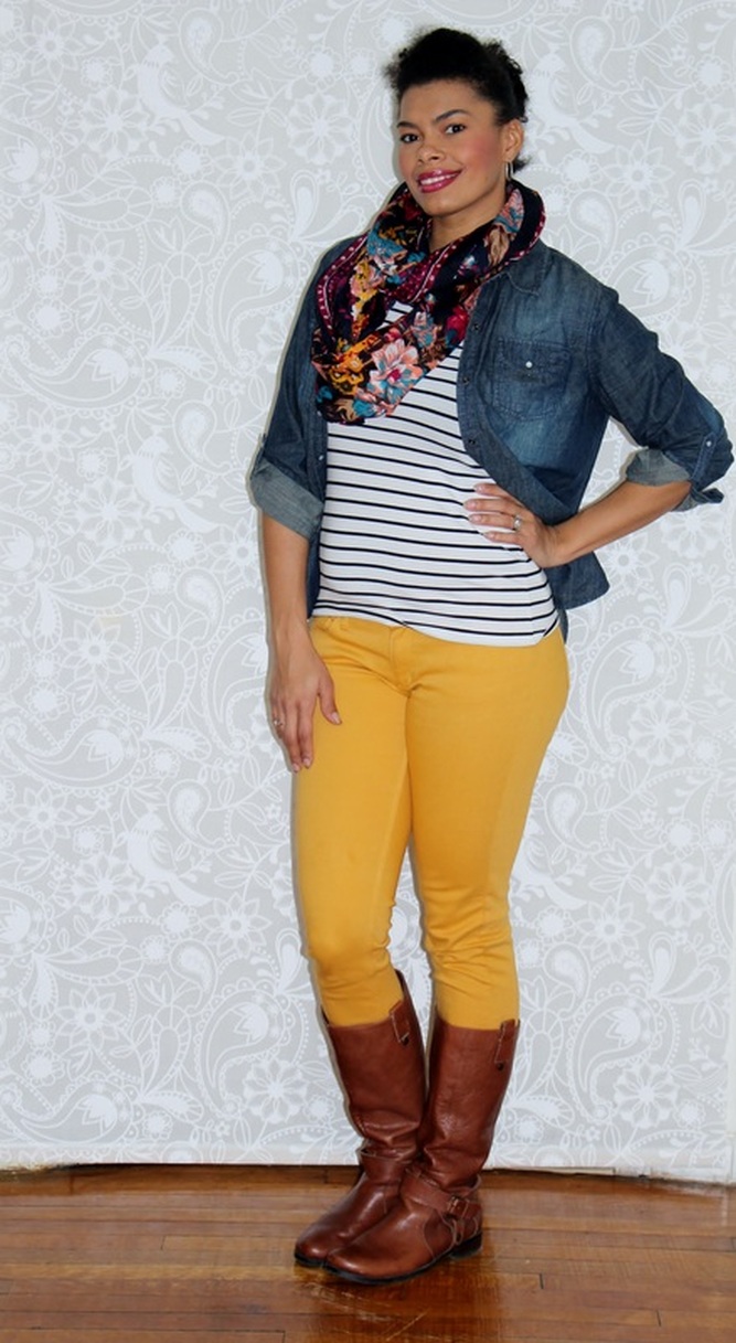 Mustard Skinny Jeans #ChicaFashionBlog