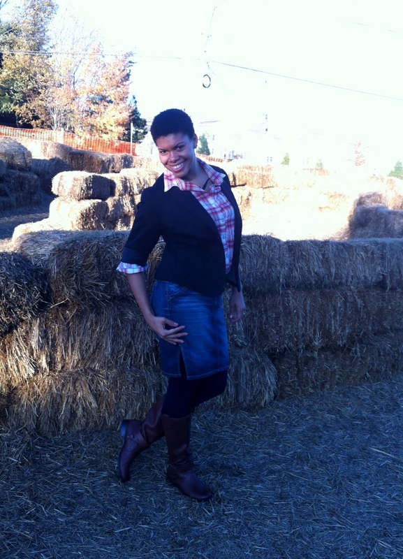 Alicia Gibbs OOTD: Pumpking Picking in My Jean Skirt and Riding Boots