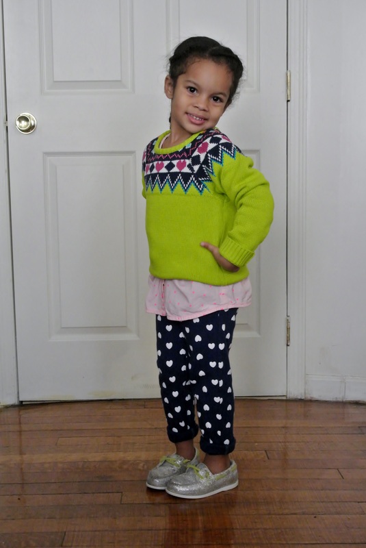Mini Chica Fashion: FabKids Argyle Sweater + Heart Print Skinny Pant