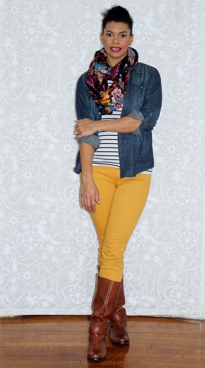 Mustard Skinny Jeans #ChicaFashionBlog
