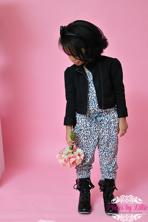 chica fashion: Mini Chica Fashion: Monster High 4th Birthday: Leopard Jumpsuit + Moto Jacket