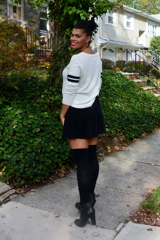 Styled By Lumia: Hashtag Sweater + Skater Skirt #chicafashionblog
