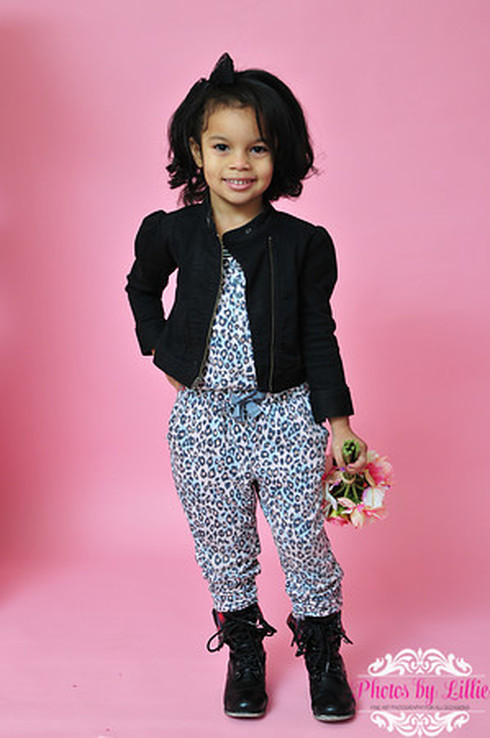 chica fashion: Mini Chica Fashion: Monster High 4th Birthday: Leopard Jumpsuit + Moto Jacket