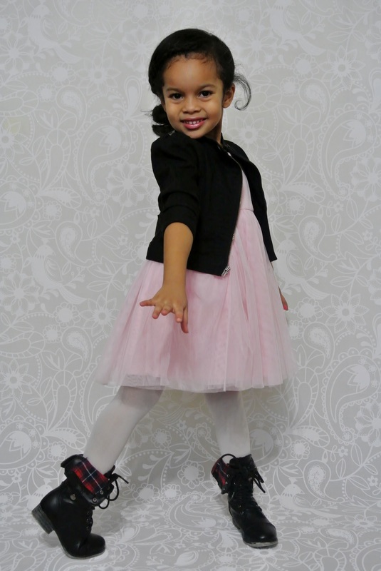 Mini Chica Fashion: 4th Birthday Sushi Dinner: Sequin Ballerina Dress + Moto Jacket