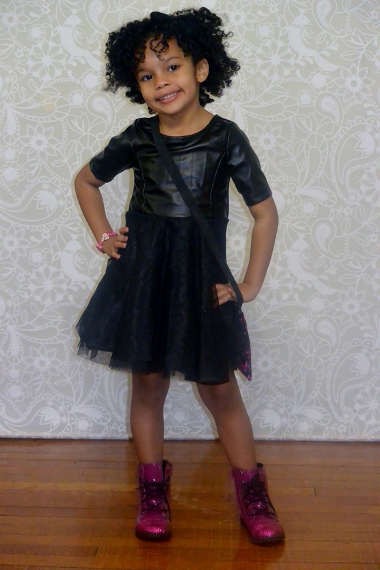 Kid's Fashion Fridays: Faux Leather Tulle Dress #chicafashionblog