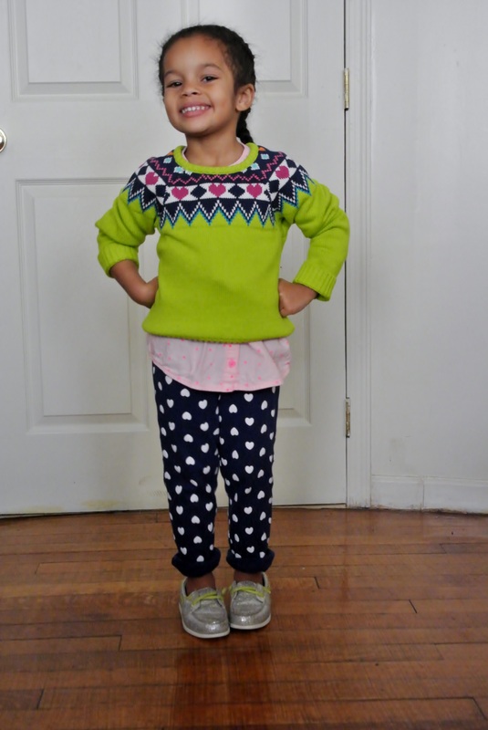 Mini Chica Fashion: FabKids Argyle Sweater + Heart Print Skinny Pant