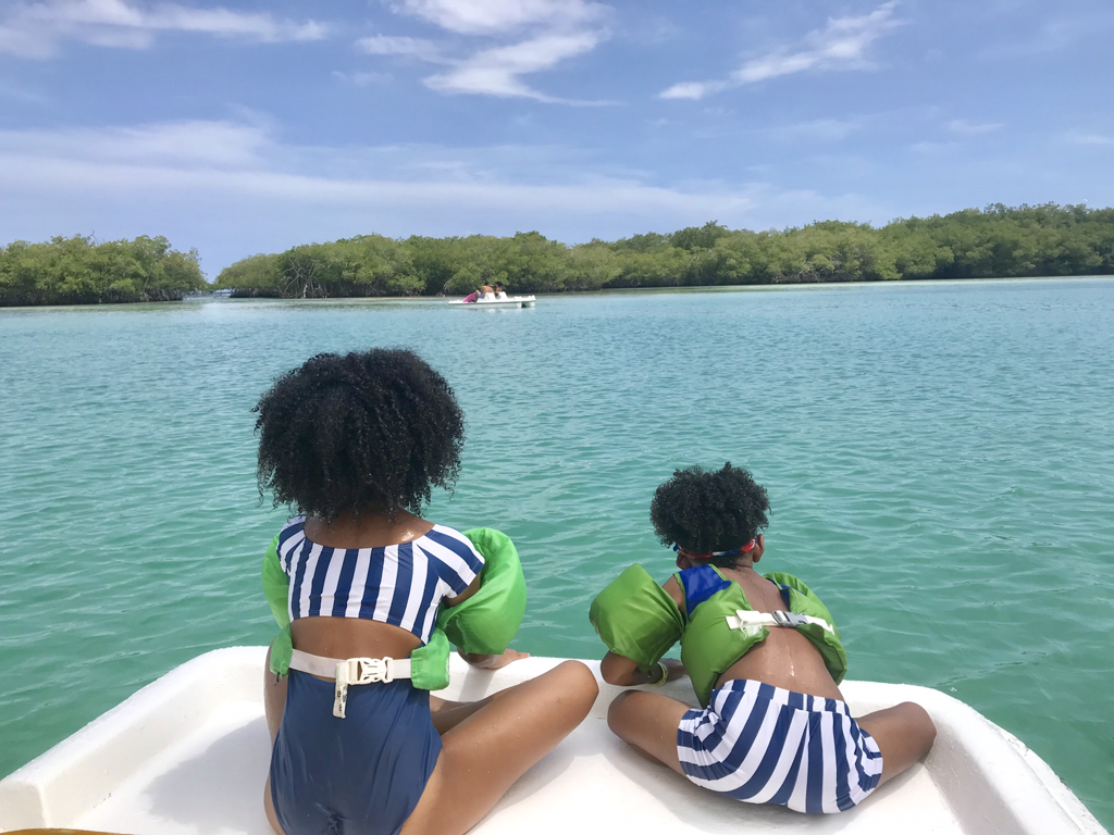 Matching family swimsuits -- sibling bathing suits 